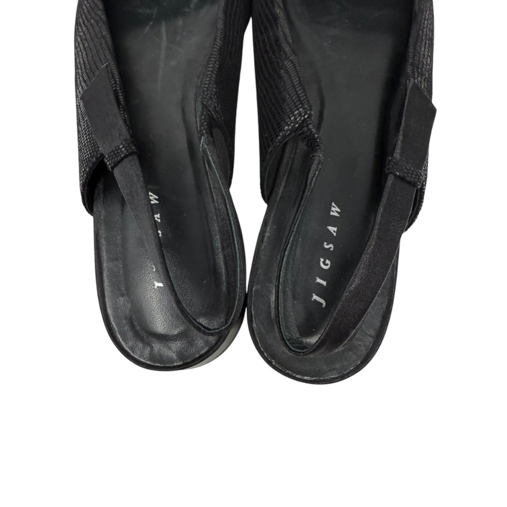 Nwt Jigsaw Petra Leather Slingback Flat Black 39 — image 5 of 7